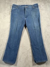 VINTAGE Wrangler Jeans Mens 42x32 Blue Straight Leg 947STR Relaxed USA MADE