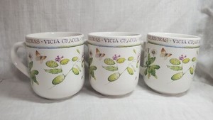Set Of 3 Marjolein Bastin Wildflower Meadow Mugs Cups