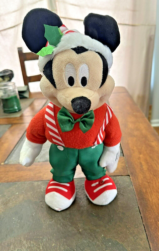 Gemmy Disney Mickey Mouse Animated Singing Plush Christmas Sings Dances - 第 1/5 張圖片