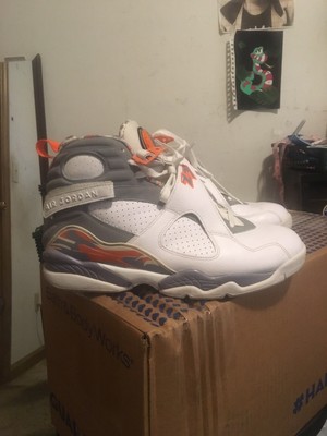 jordan 8 orange white