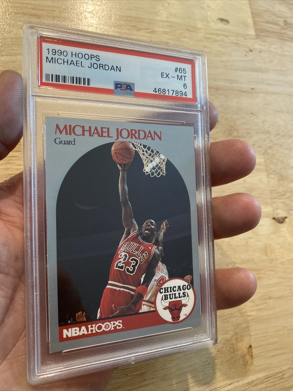Michael Jordan PSA 6 NBA Hoops 1990 Vintage Basketball Card MJ Collector GIFT