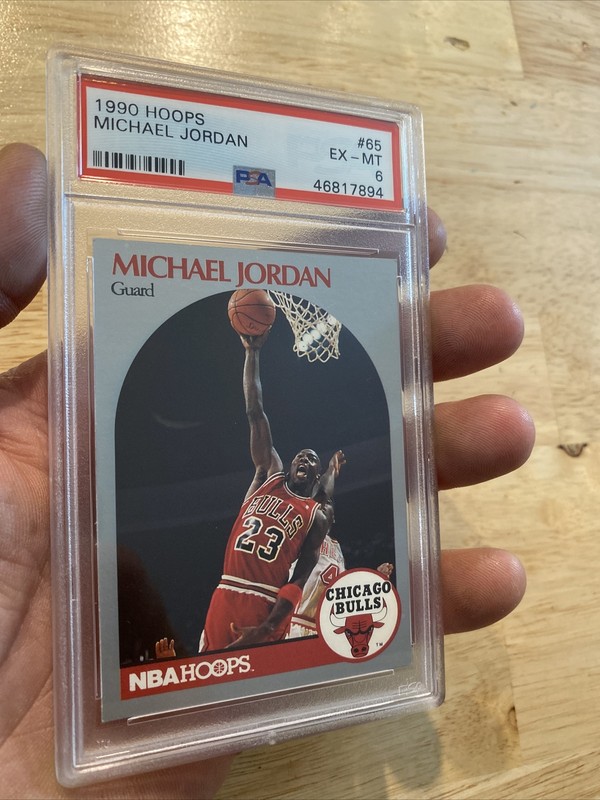 Michael Jordan PSA 6 NBA Hoops 1990 Vintage Basketball Card MJ Collector GIFT