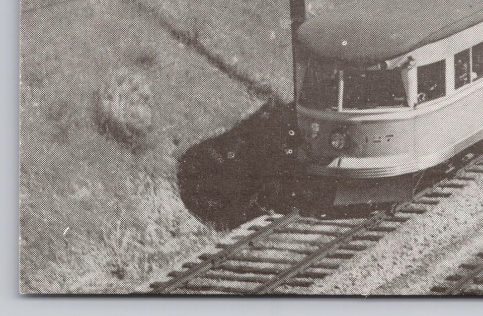 Vintage 1979 Postcard 1950 image train car trolley Roy Utah J