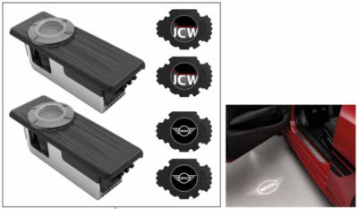 MINI LED Projector Lights Set Door Entry Puddle Lamps JCW Logo