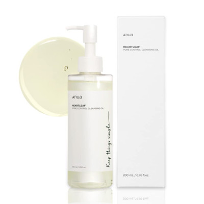 Heartleaf Pore Control Cleansing Oil Korean Facial Cleanser, Daily Makeup
