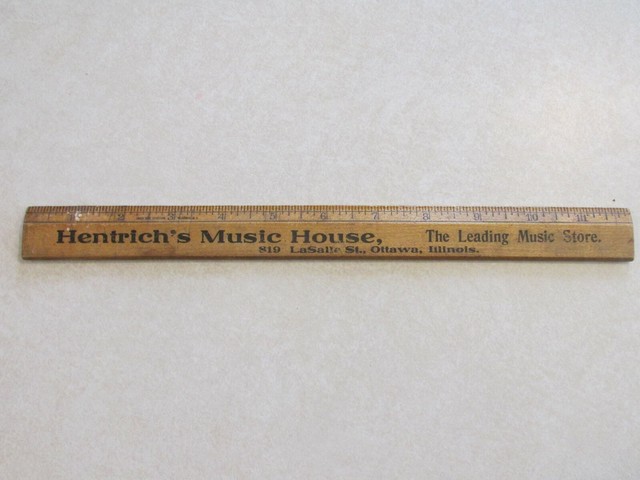 B Advertising Wood 12 ruler Hentrich s music house Ottawa 