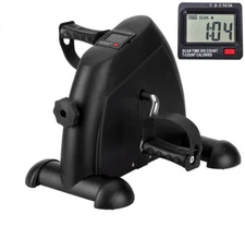 Mini Pedal Exerciser Cycle Bike Leg Arm Desk w/LCD Display Fitness Home Exercise