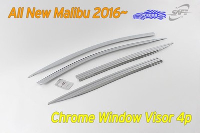 Chrome Silver Door Visor Rain Vent Guard Window 4Pcs D-208 for Malibu 2016~2019