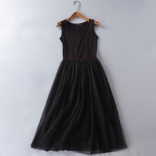 Femme Robe Extension Long Débardeur Maille Couche Caraco Modal Tutu De