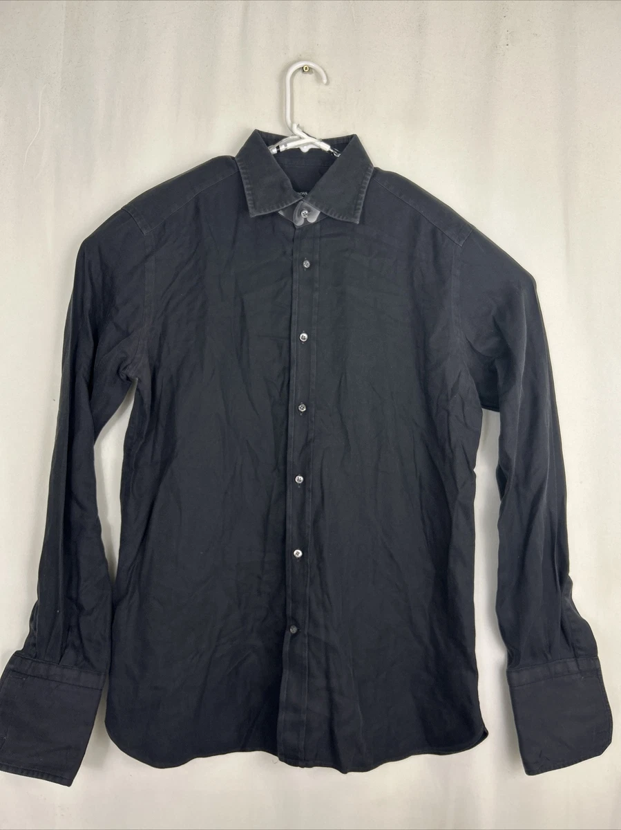 hugo boss mens black shirt