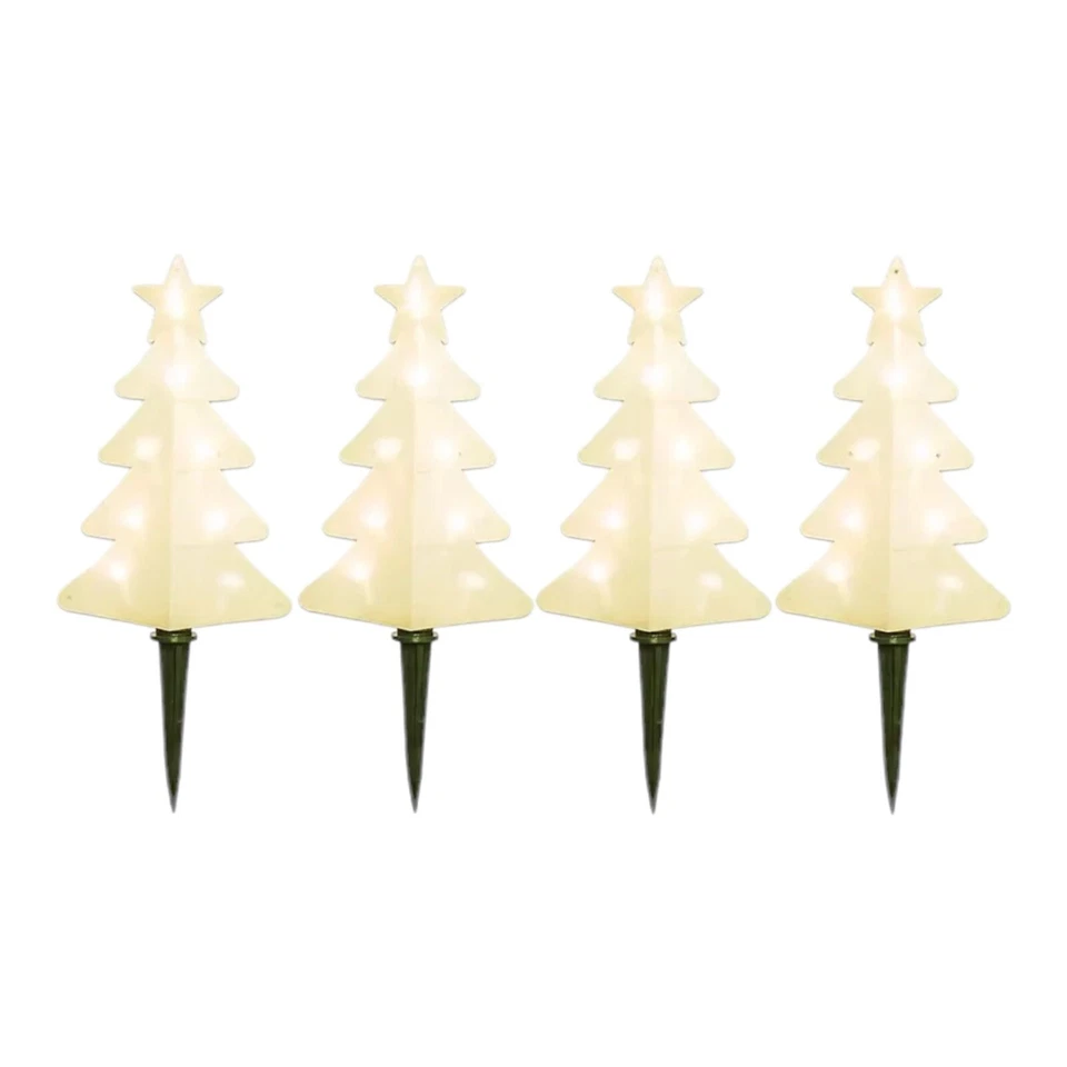 GE Staybright Random Sparkle 4 ct. LED Christmas Tree Pathway Markers Warm White - Image 2 of 4