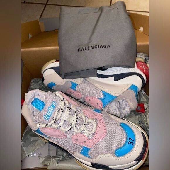 balenciaga triple s 37 white/blue/pink | eBay balenciaga triple s 37 white/blue/pink | eBay