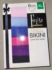 Felina Perfect Coverage Bikini Underwear Modal/Spandex 6-Pack Multi Size 8 XL