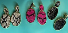 Snake Skin Printed Earrings