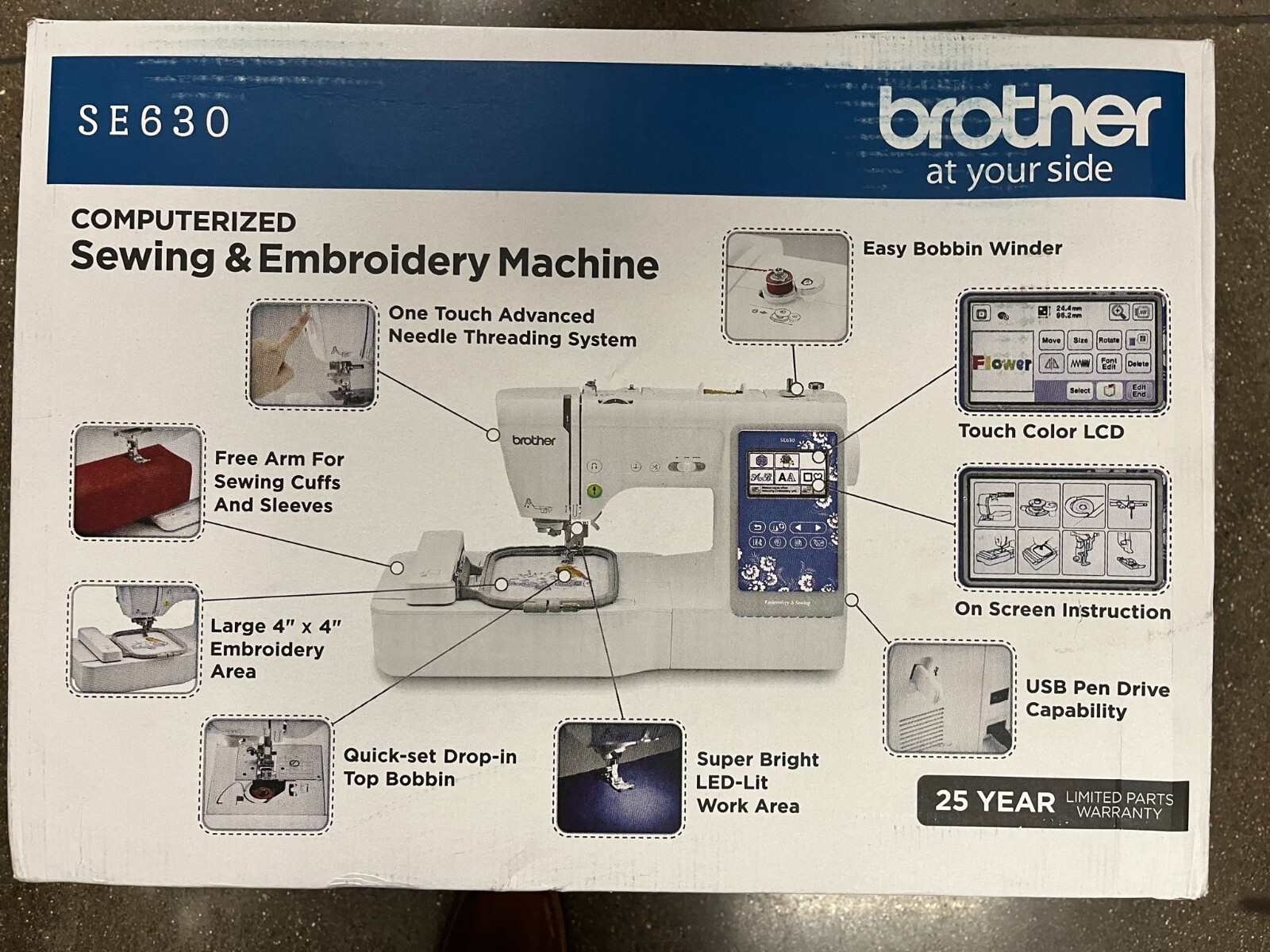Brother SE630 Computerized Sewing & Embroidery Machine NEW IN BOX FREE SHIPPING 12502658368 eBay