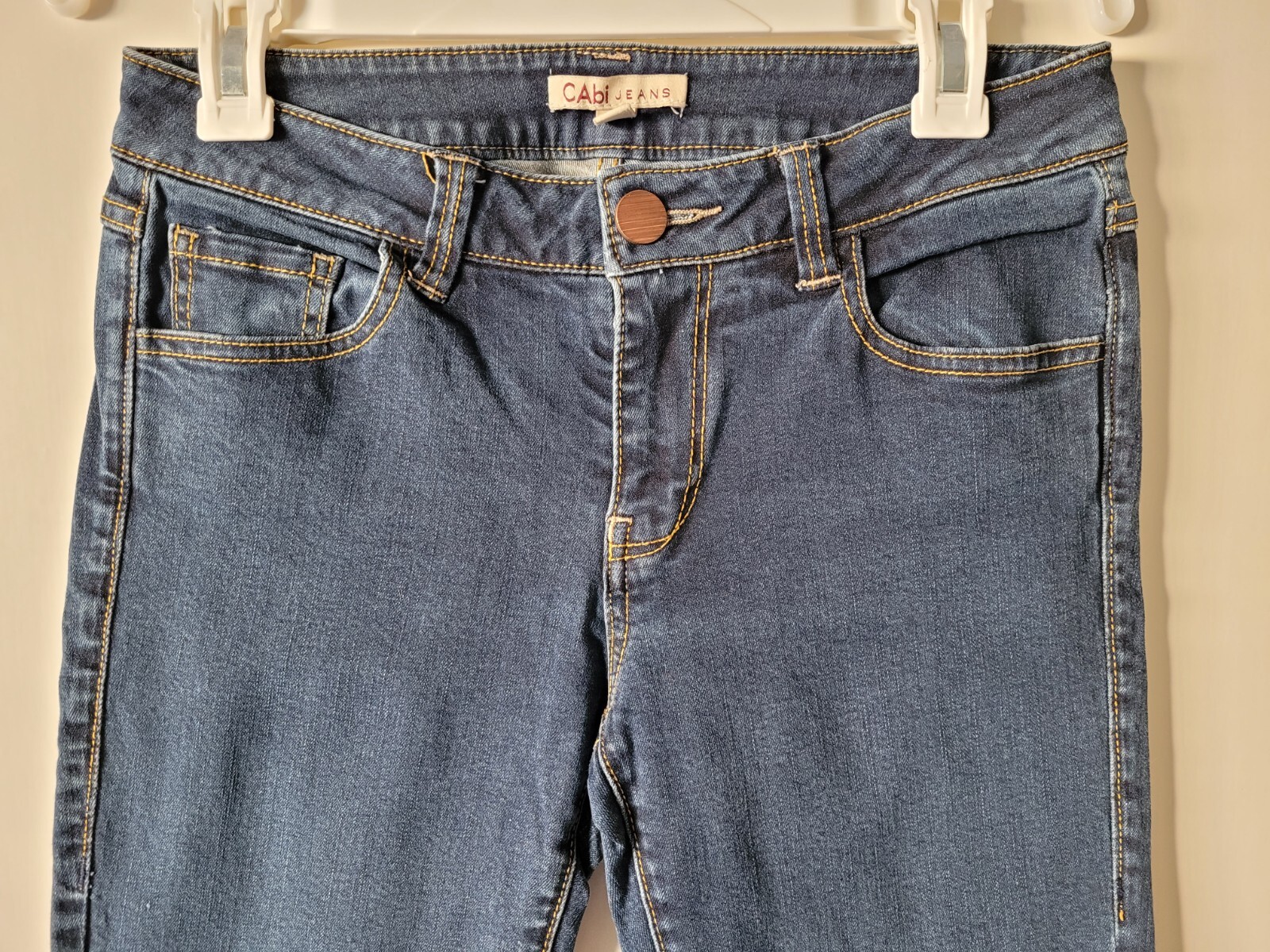 CAbi Basic Classic Solid Skinny Denim Blue Jeans … - image 2