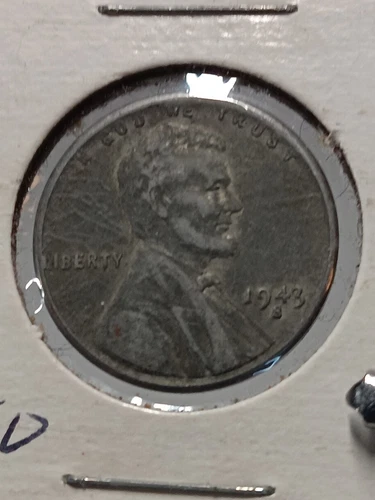 1943-S STEEL Lincoln Wheat Penny Cent - Au Choice O/606