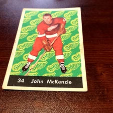 1961 - 62 Parkhurst #34 John McKenzie   Detroit Red Wings