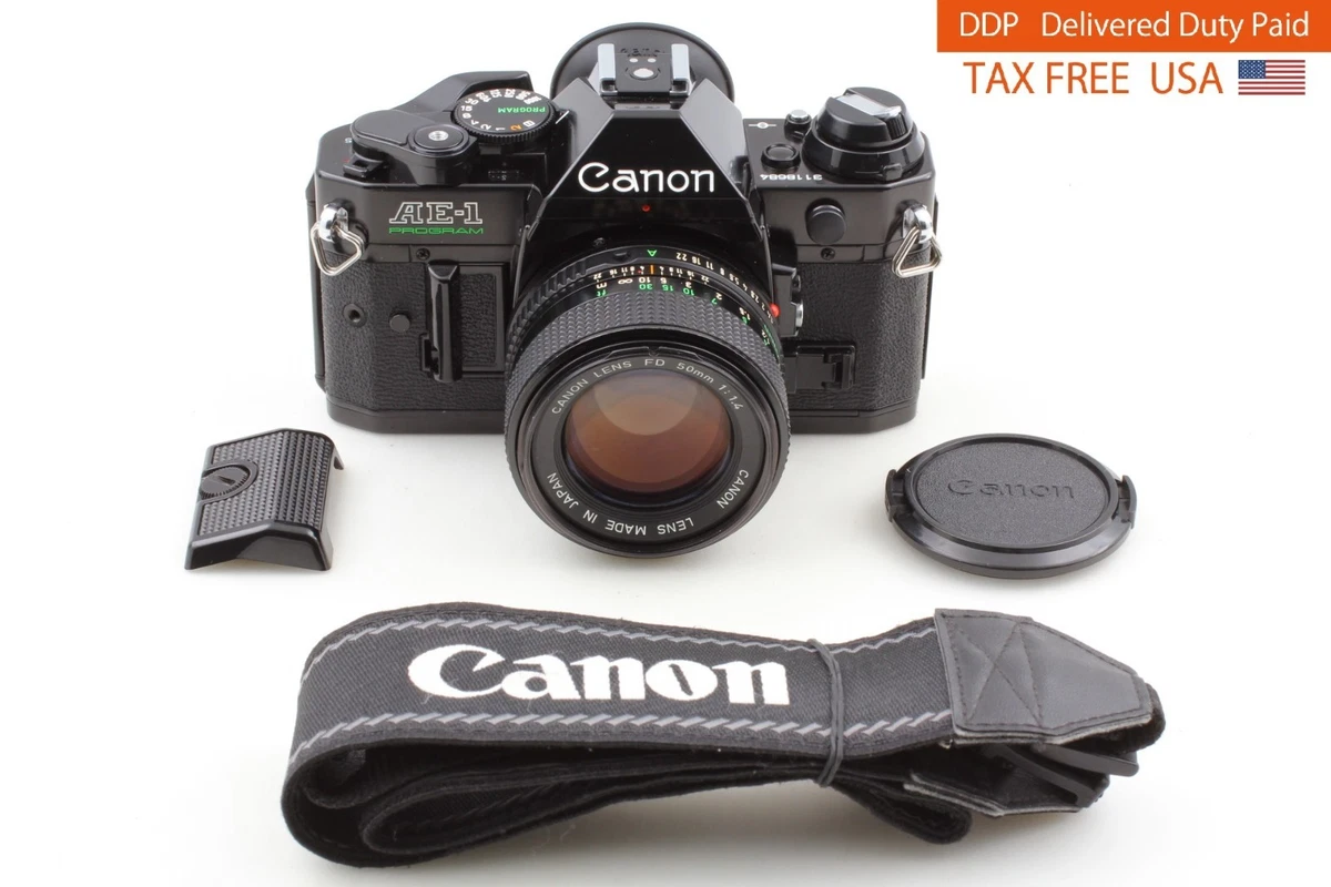 【COMO NUEVA con correa】Cámara fotográfica Canon AE-1 Program SLR NUEVA FD 50mm f1.4 de JAPÓN