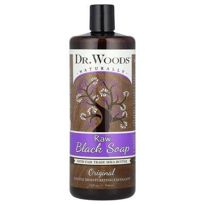 Raw Black Soap with Fair Trade Shea Butter, Original, 32 fl oz (946 ml)