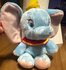 Disney Dumbo Elephant Plush Stuffed Animal Yellow Hat Red Collar Small 1997