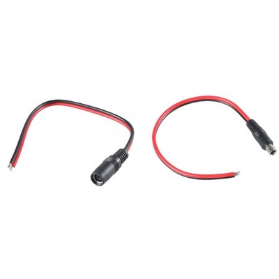 DC8020 Pigtail Power Cable Female/Male Plug to Bare Wire Open End 30cm Length