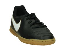 104 Nike Tiempo Rio III IC Indoor Soccer Cleats Black/White Size 5.5Y US