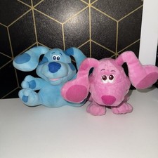 Blues Clues and You Plush Lot Blue Magenta 7" Stuffed Animal Puppy Dog Toys