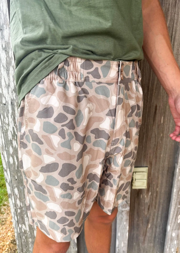 Pantalón Corto Atlético Hombre BURLEBO - CAMUFLAJE PINTAIL - BOLSILLO MARRÓN 7” Entrepierna Foto 4 de 4