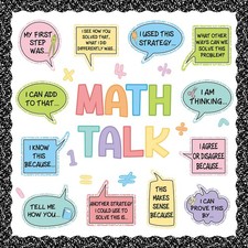 45Pcs Math Talk Bulletin Board Set Math Classroom Decoration Educational Math...
