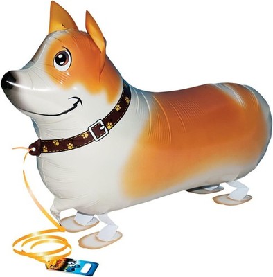 Pembroke Welsh CORGI Walking Helium BALLOON Walker Dog Party Decoration New NIP!