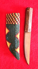 Vintage Trade Knife with Beaded Sheath