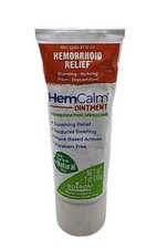 Sealed Boiron HemCalm Ointment Hemorrhoid Relief of Pain Itching Swelling 1 Oz