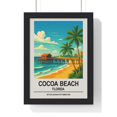 Cocoa Beach Florida Poster Wandbild Druck Geschenk Deko Home Office Zimmer Deko