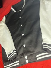 Mens L Black/White Varsity Jacket Boondocks G...