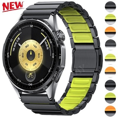 For Huawei Watch GT 6 5 Pro GT4 GT3 GT2 2e GT Titanium Rubber Band Metal Strap