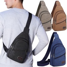 Mens Backpack Tactical Sling Shoulder Bag Molle Travel Chest Pack Outdoor Hiking