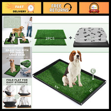 4LEGS Grass Pee Pads for Dogs - Foldable Potty Litter Box, Easy Clean, Indoor/Ou