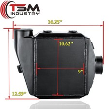 Universal Black Aluminum Liquid Air To Water Intercooler Core Size 10.62 X 9