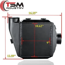 Universal Core Size 10.62'' x 9'' Aluminum Liquid Air to Water Intercooler Black