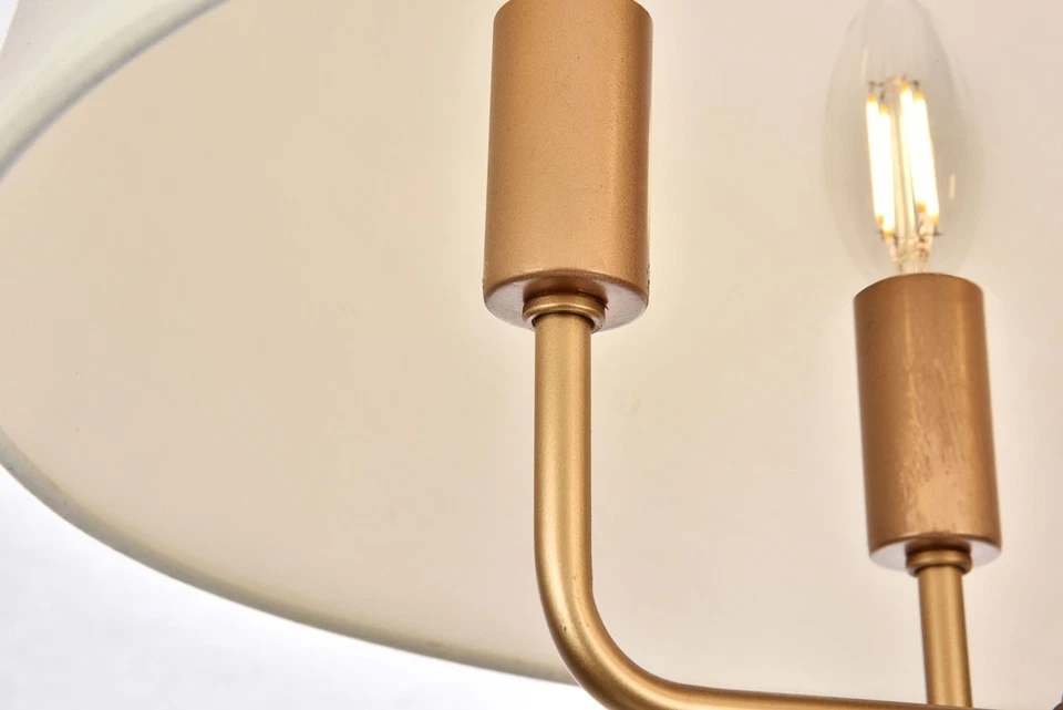 Elegante Iluminación LD6009D17 Arce Negro 4 Luces 17"W Colgante Con Pantalla de Tela Foto 3 de 4