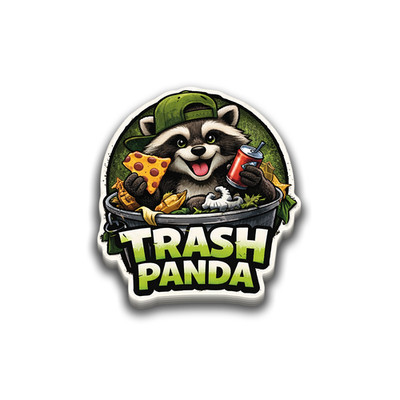 Trash Panda Raccoon Sticker 4 Inch Vinyl Waterproof Decal Yeti Cup Sticker