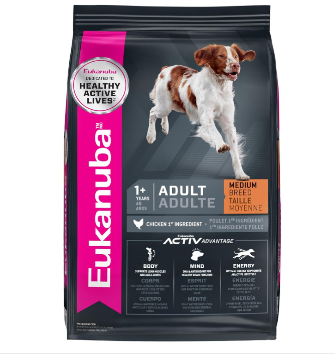 Eukanuba Adult Medium Breed Dry Dog Food, 30 lb Bag