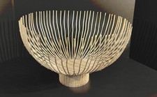 Vintage Modernist MCM Harry Bertoia Style Wire Kinetic Bowl Basket ca 1960s-70s