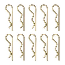 10 Pcs Hitch Pin Clip, 3x60mm R Clips Spring Steel Gold