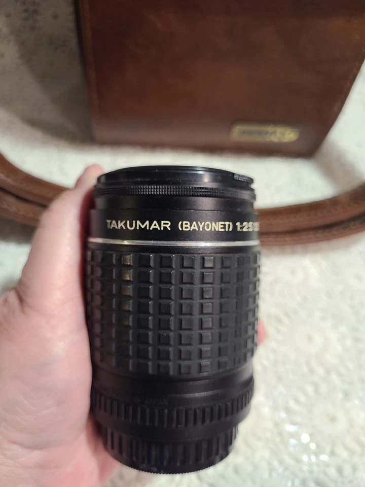 Pentax Camera Bag 2 Section Hard Case Brown Authentic With Pentax Takumar Lens - Image 3 of 4