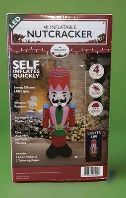 4ft Inflatable NUTCRACKER  LED Lights Indoor/Outdoor Christmas Yard Decor NEW