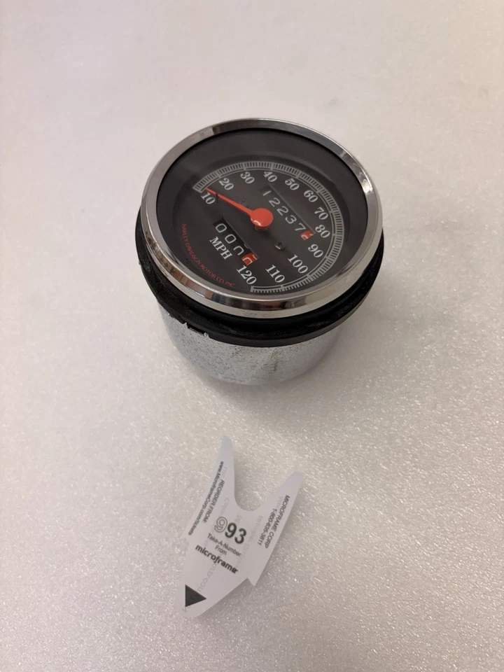 Speedometer Speedo Gauge 120mph GEAR DRIVEN WHEEL CABLE FXR, DYNA, SPORTSTER  38 - Image 2 of 4