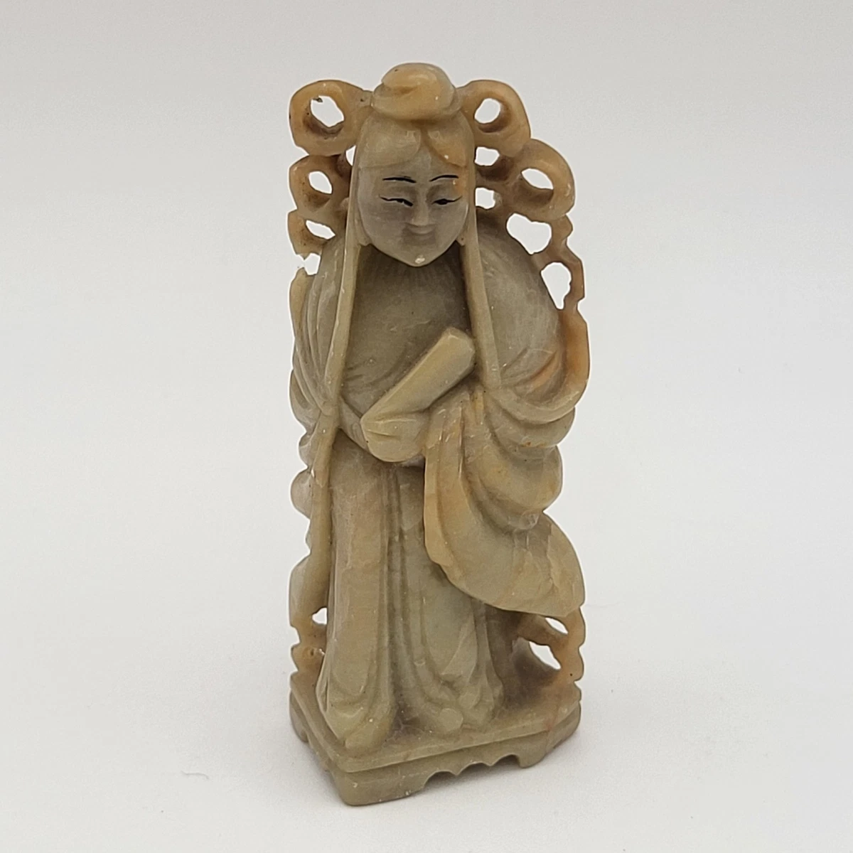 Chinese Soapstone Carving In Antique Chinese Figurines & Statues