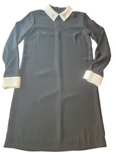 Victoria Beckham for Target Black Long-Sleeve Dress With Bunny Collar size S